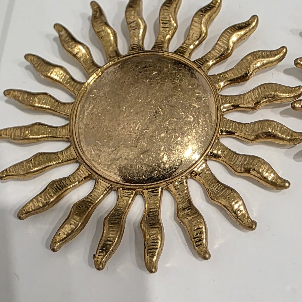 NWT Zara Gold Sun Earrings Minimalist Design - Picture 4 of 6